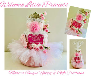 Unique one of a kind nappy cakes