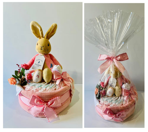 Peter Rabbit & Flopsy 1 Tier Nappy Cake