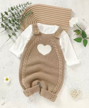 Knitted heart loved overalls