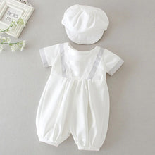 Ivory Baptism/ Christening romper + Beret