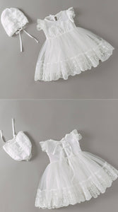 Christening/ Baptism dress with Bonnet