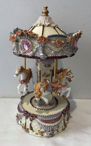 White & Floral Carousel