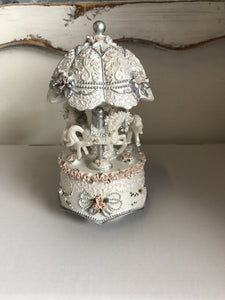 Small White Silver Carousel