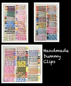 Handmade dummy clips