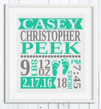 Baby birth announcement frame