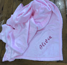 Personalised plush baby blanket