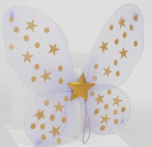 Purple Fairy wings with gold stars