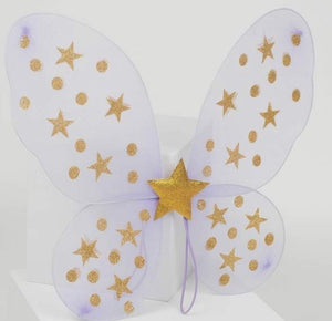 Purple Fairy wings with gold stars