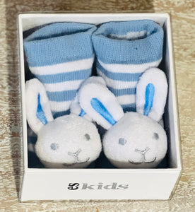 Bunny socks with rattle