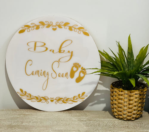 Baby Acrylic Announcement Disc